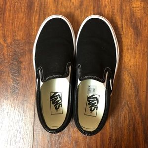 Vans Black Slip Ons